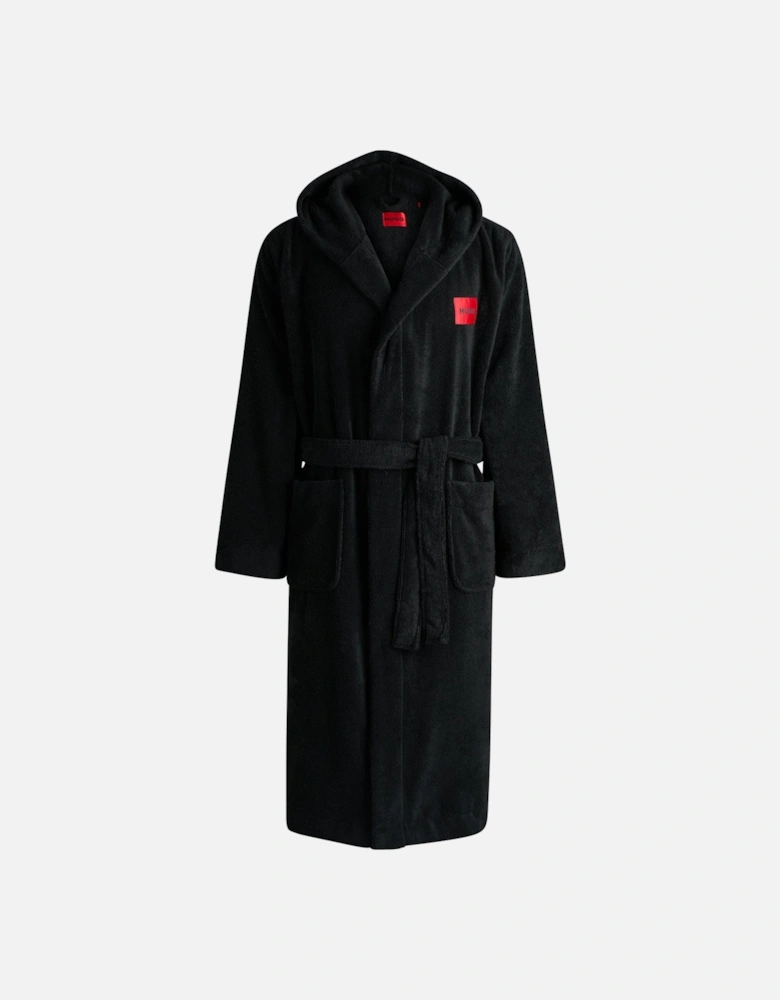 HUGO Terry Hooded Dressing Gown, Black