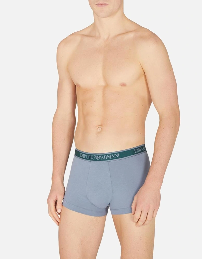 3-Pack Boxer Trunks, Blue/Stone/Pine