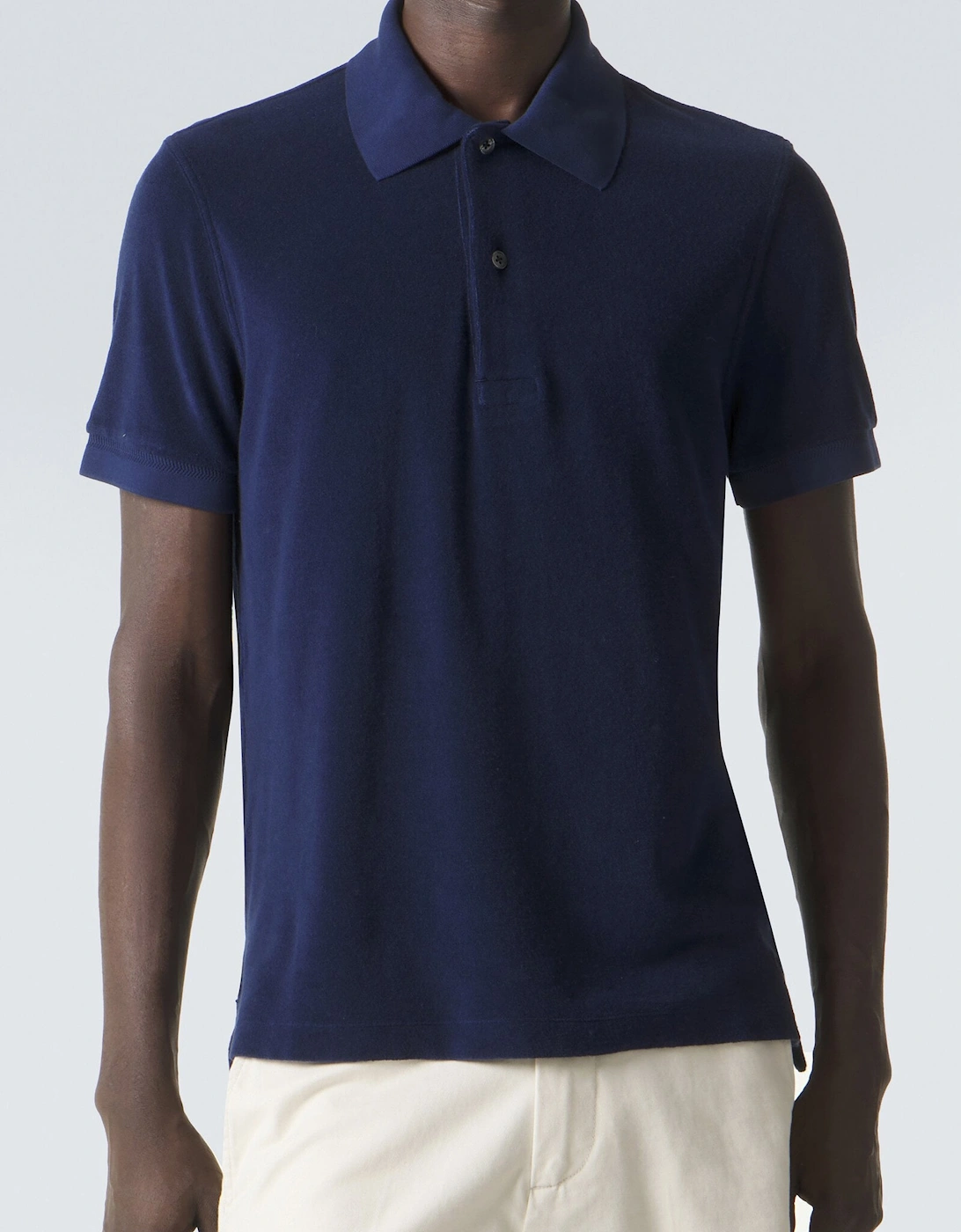 Modal Velour Polo Blue