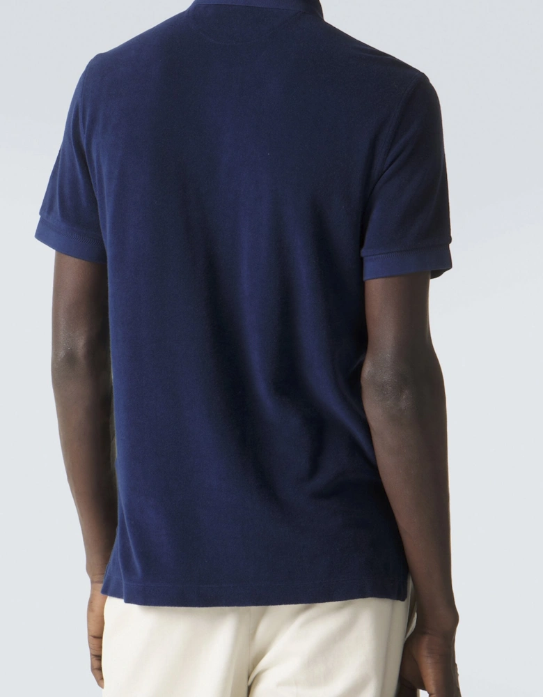 Modal Velour Polo Blue