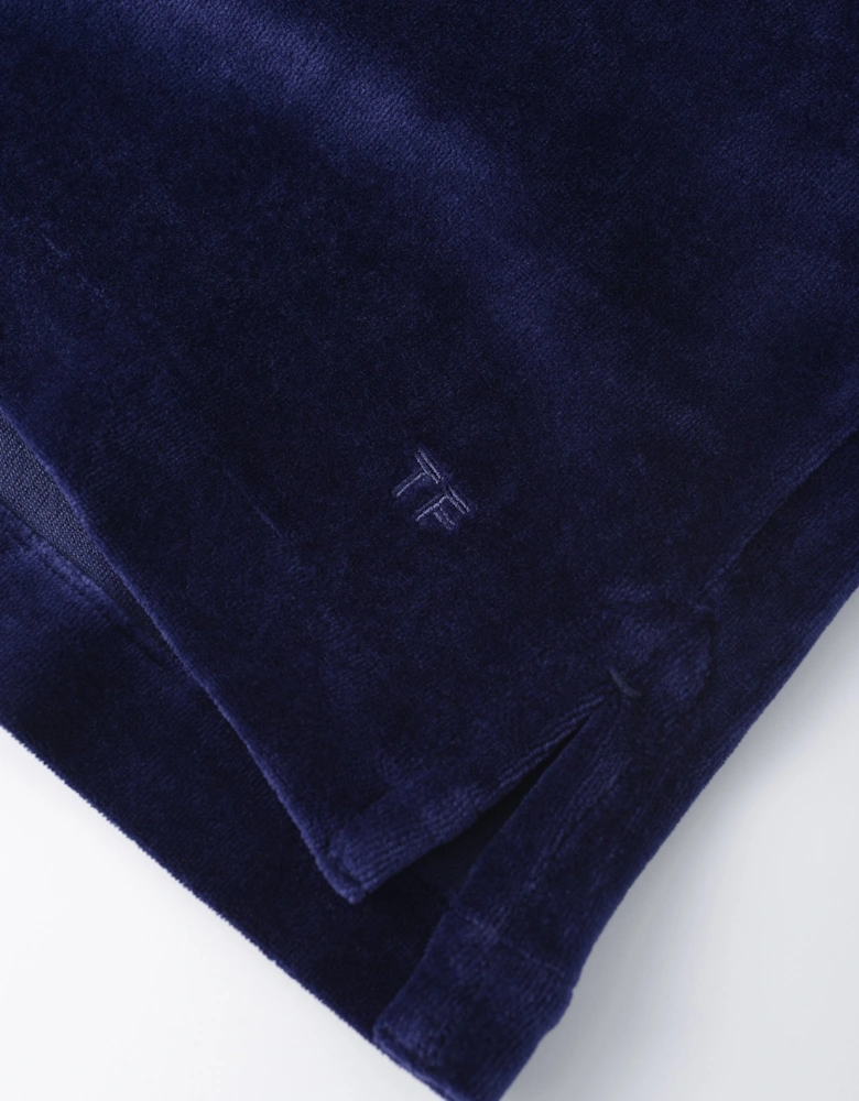 Modal Velour Polo Blue