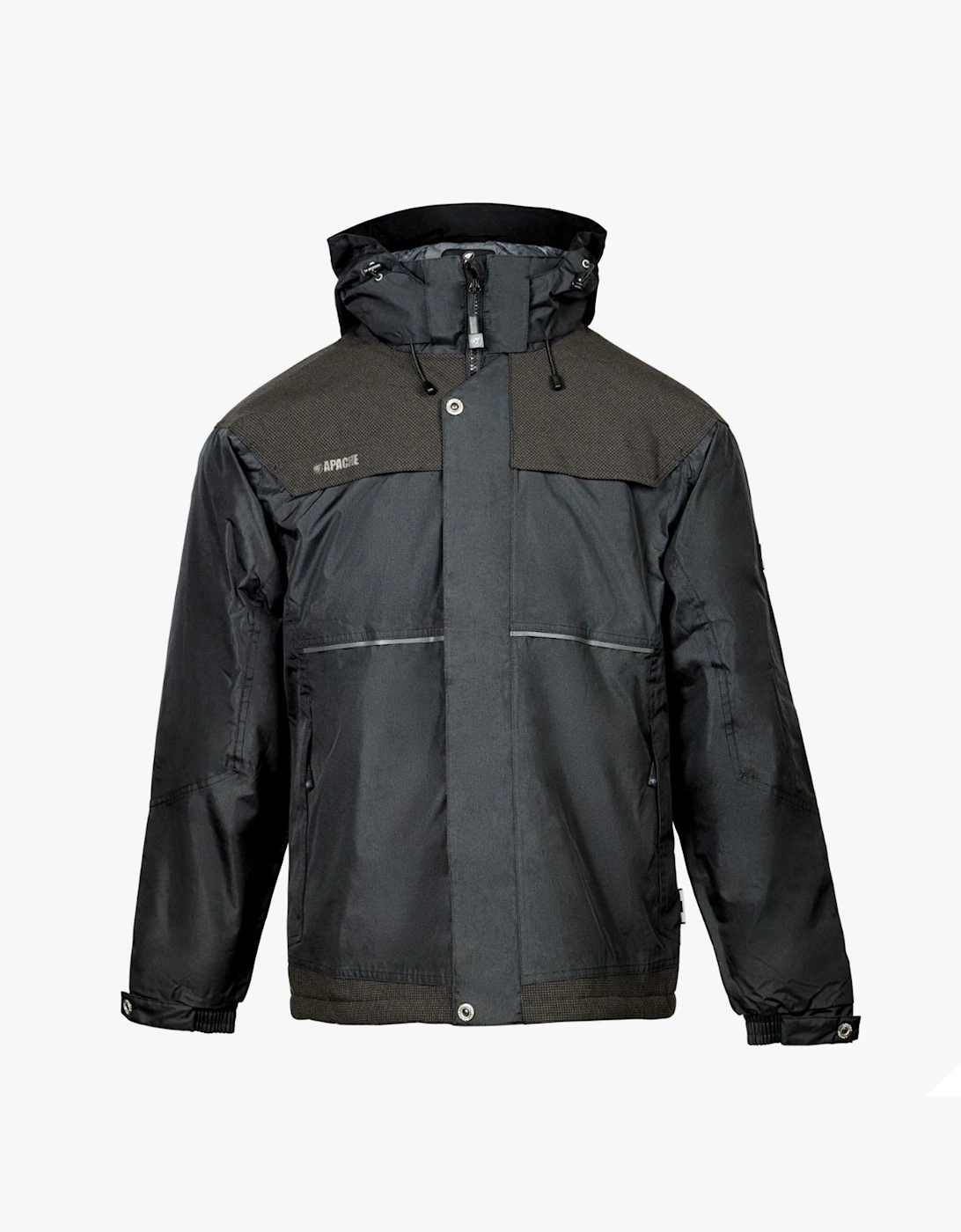 Apache Men's Black Ats Waterproof Coat - Size: 46/Regular