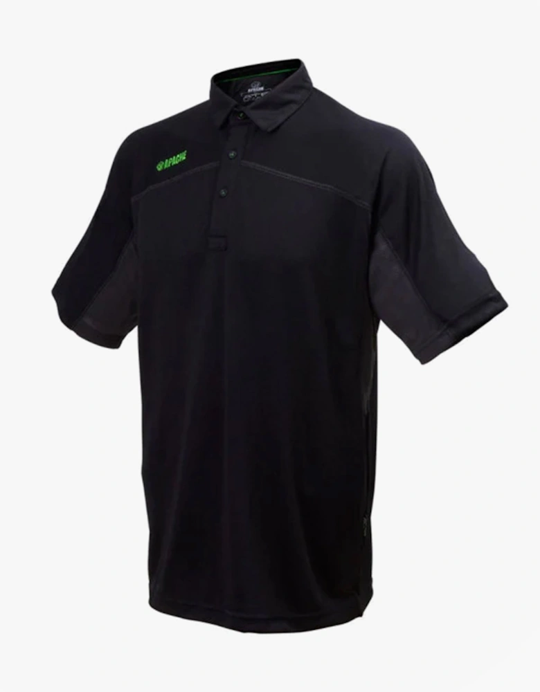 LANGLEY Mens Polo Shirt Black Grey