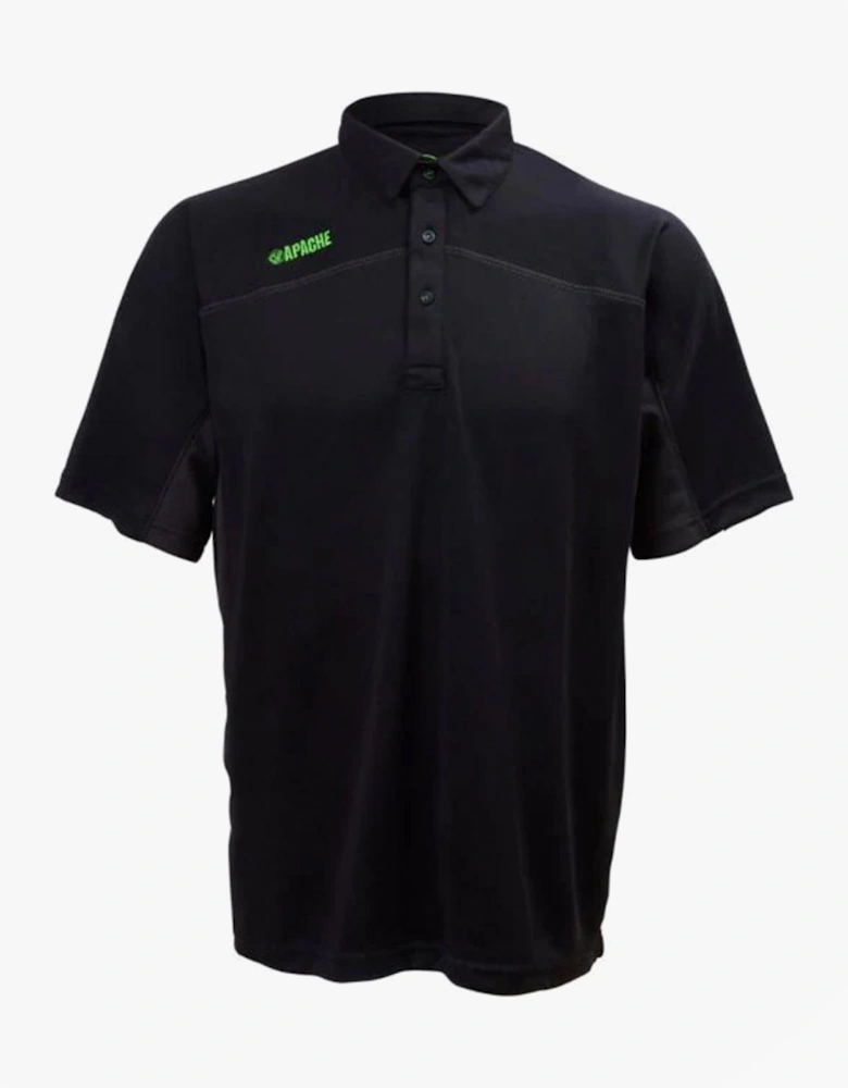 LANGLEY Mens Polo Shirt Black Grey