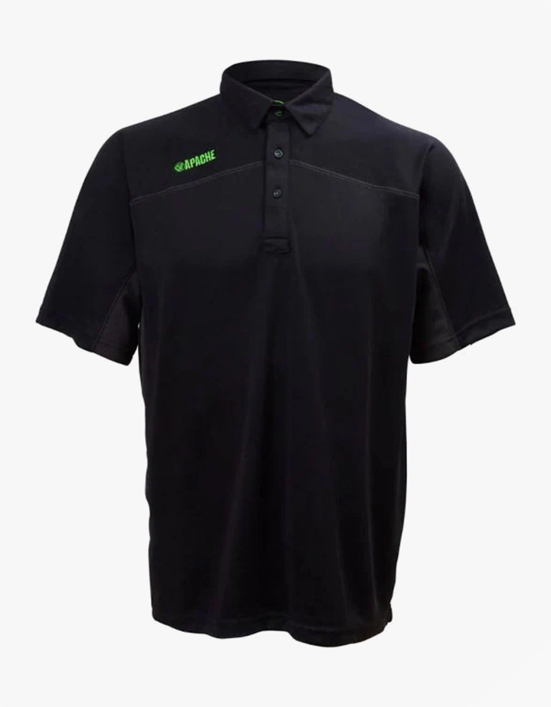 Apache Men's Apache LANGLEY Mens Polo Shirt Black Grey