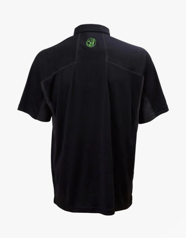 LANGLEY Mens Polo Shirt Black Grey