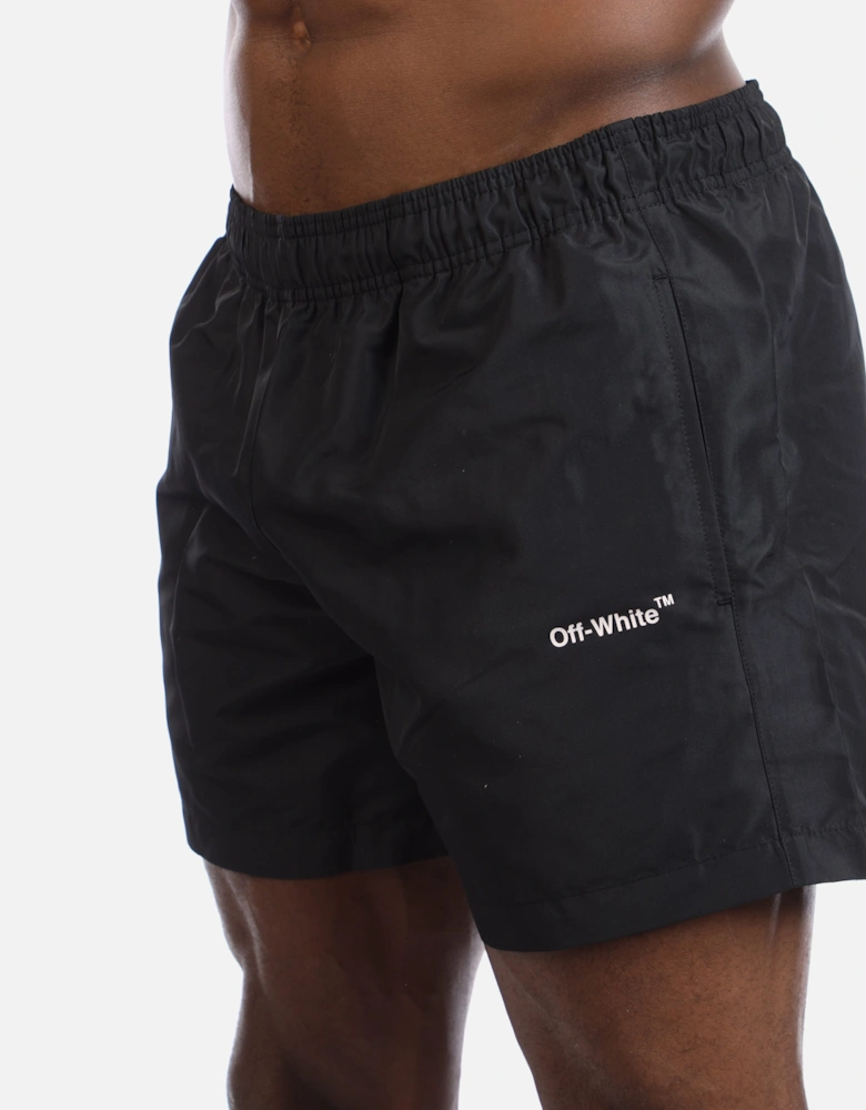 Diagonal Outline Swim Shorts