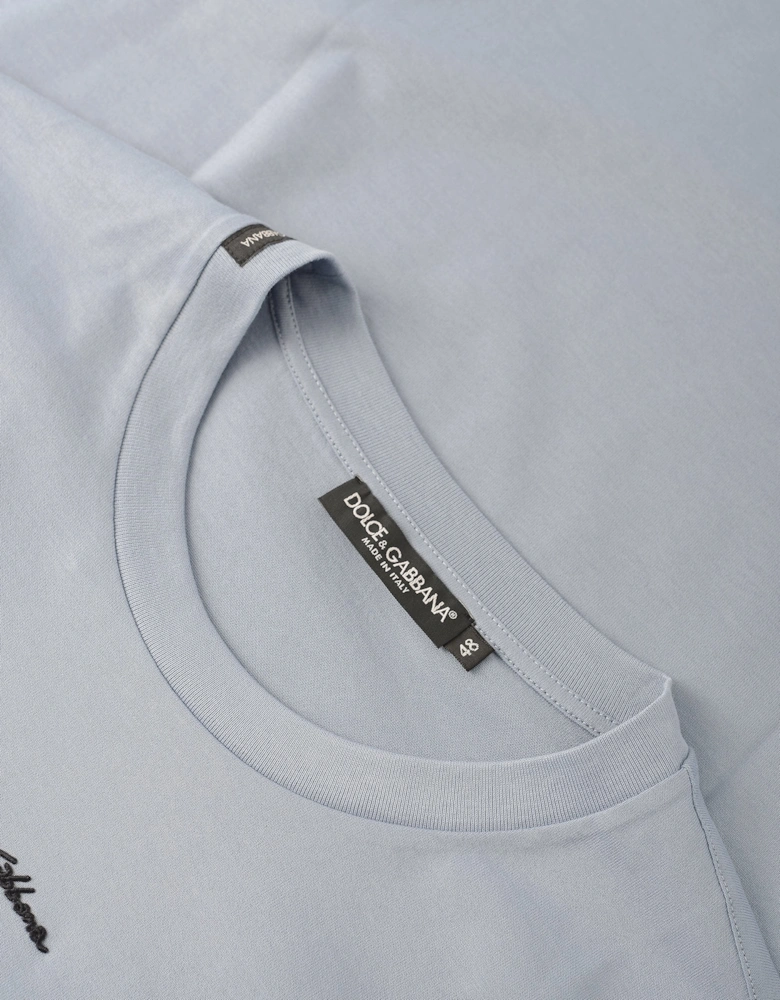 Embroidered Logo T-Shirt Blue