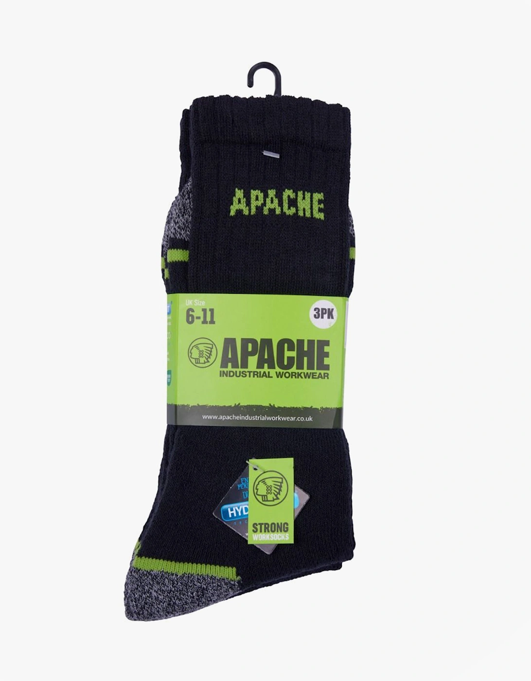 Apache Men's Black Burlington Socks Grey - Size 2.5/3/3.5/4/12.5/12/11.5/10.5/11/10/15.5/15/14.5/14/13.5/13/7.5/8/8.5/9/9.5/16/4.5/5/5.5/6.5/6/7