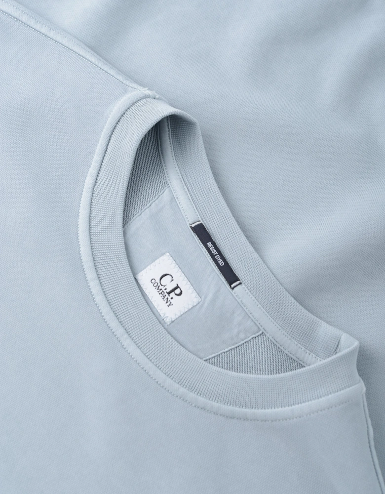 Diagonal Fleece Sweatshirt Blue