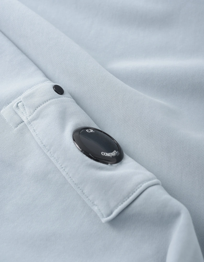 Diagonal Fleece Sweatshirt Blue