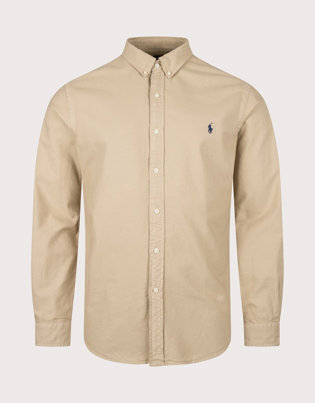 Slim Fit Long Sleeve Garment-Dyed Oxford Shirt, 4 of 3