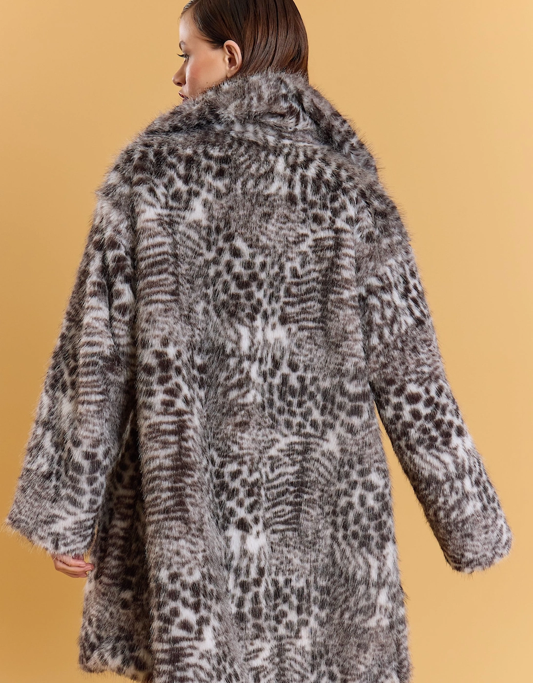 Animal Print Faux Fur Coat