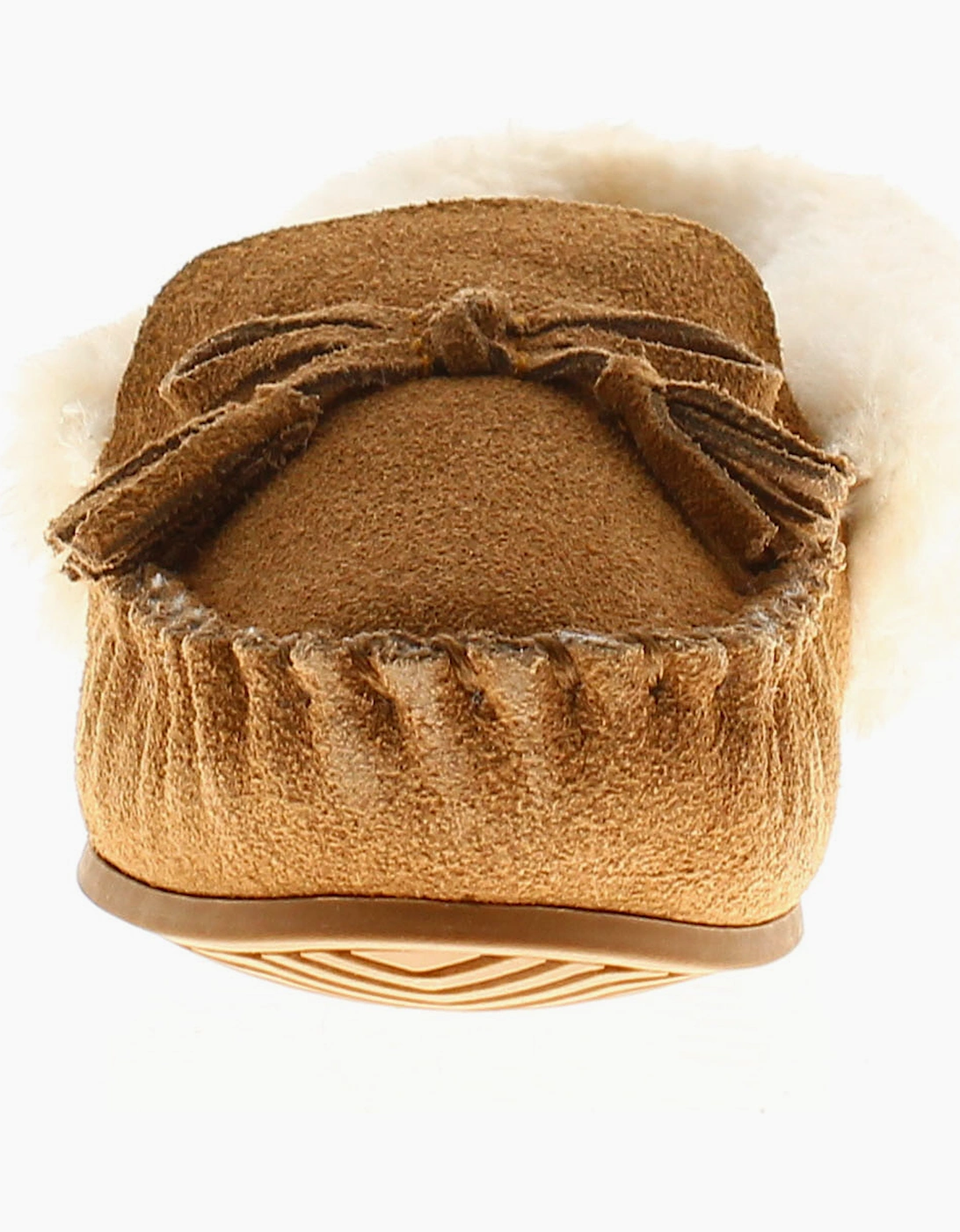 Hush Puppies Women's Brown Moccasin Slippers Agnes Fur Slipper Leather Slip On Tan UK S - Size 7 - Image 6