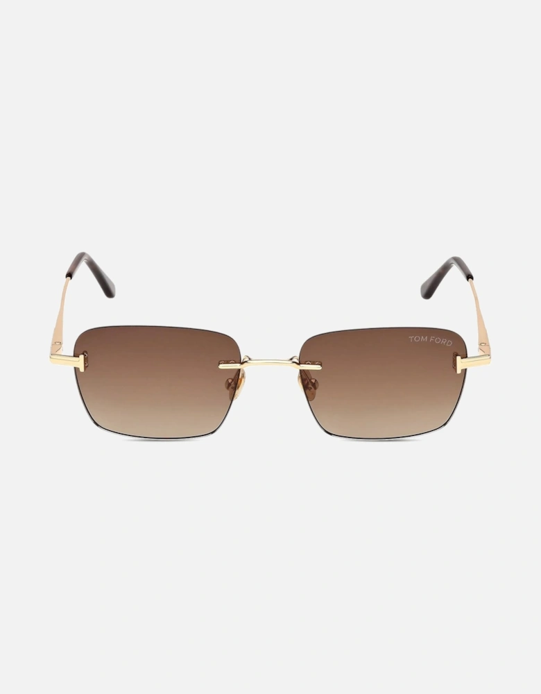 JAKE 02 SHINY DEEP GOLD SUNGLASSES
