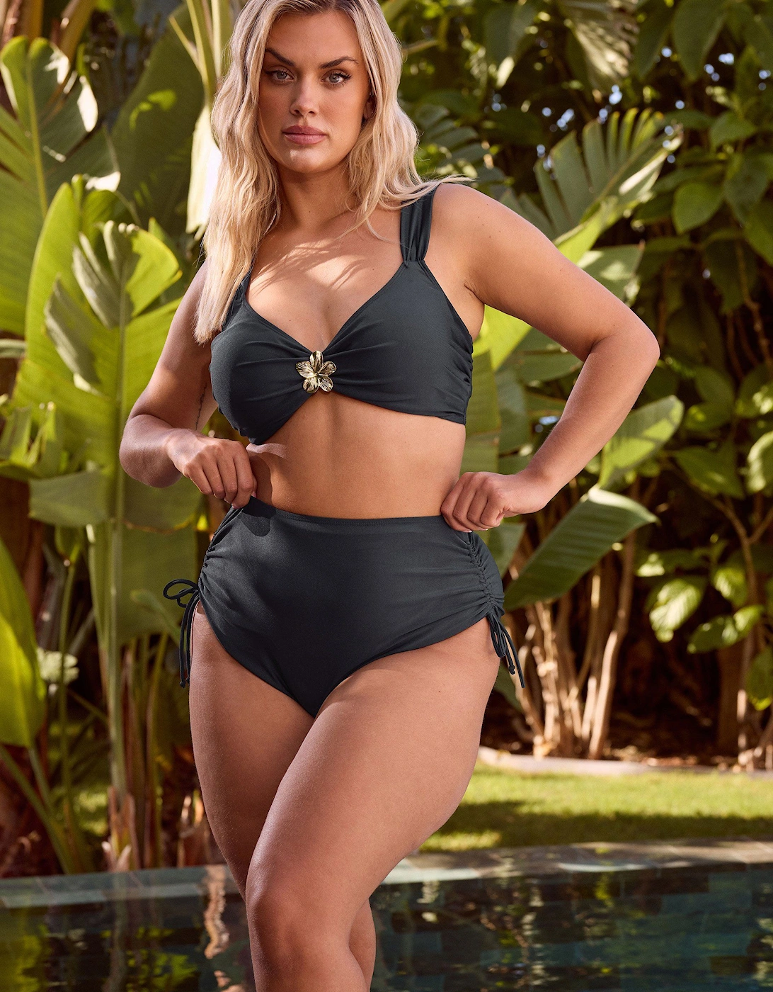 Flower Detail Bikini Top, 2 of 1