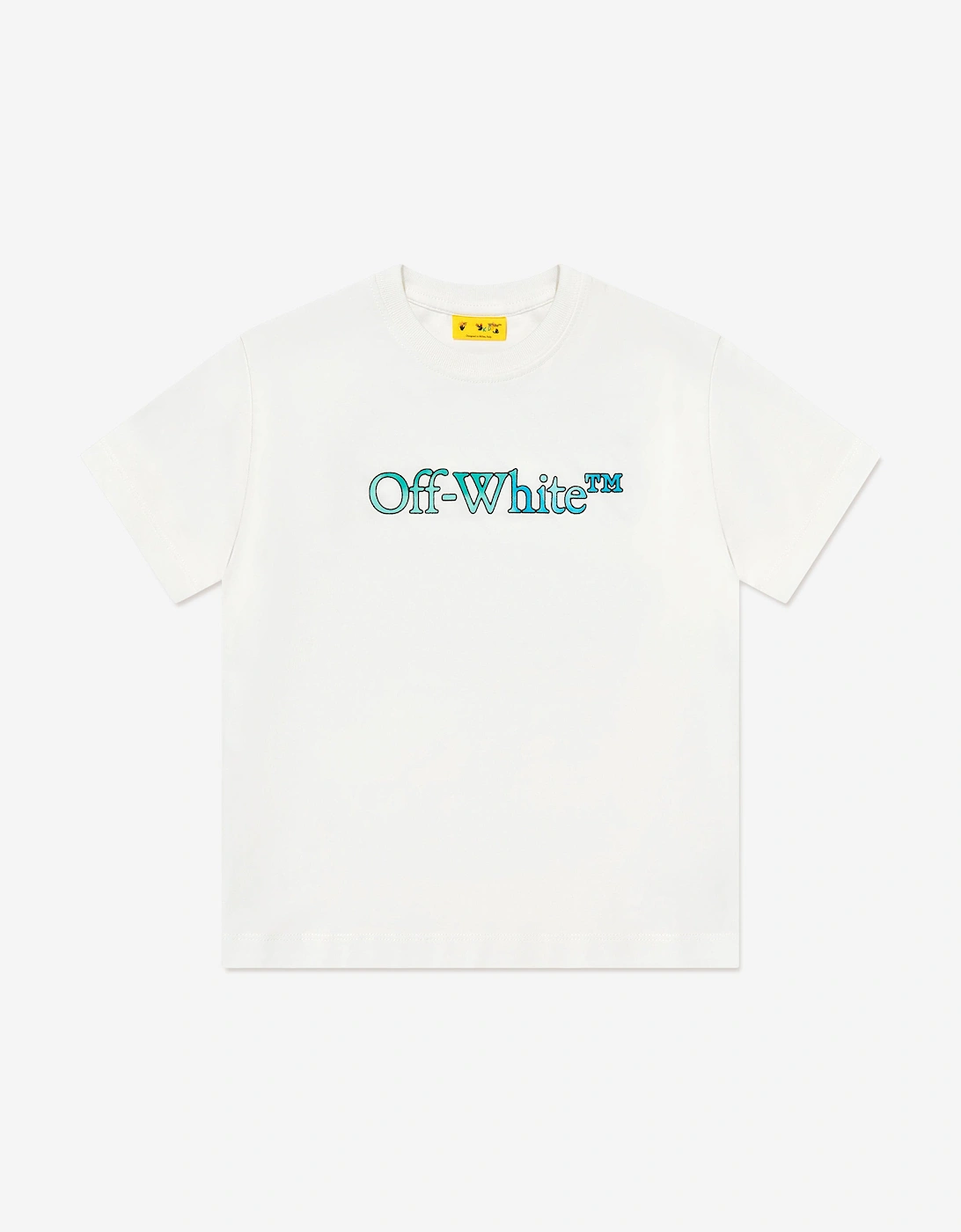 Kids Diagonal Watercolour T-Shirt in White, 5 of 4