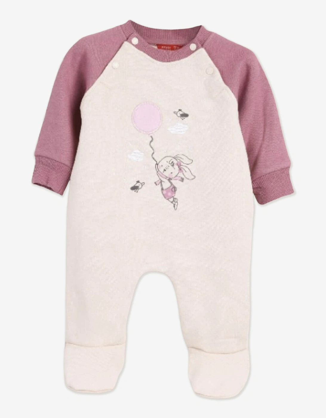 Baby Girls Embroidered Babygrow in Pink, 2 of 1