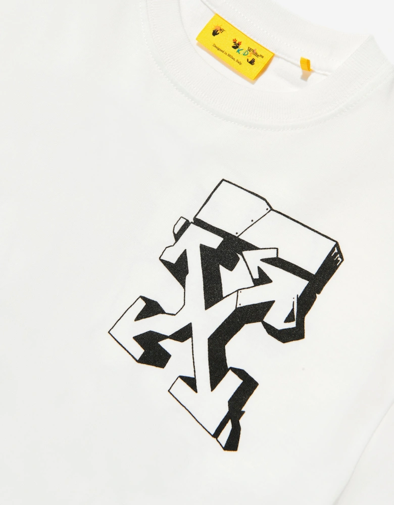 Kids Graffiti Logo T-Shirt in White