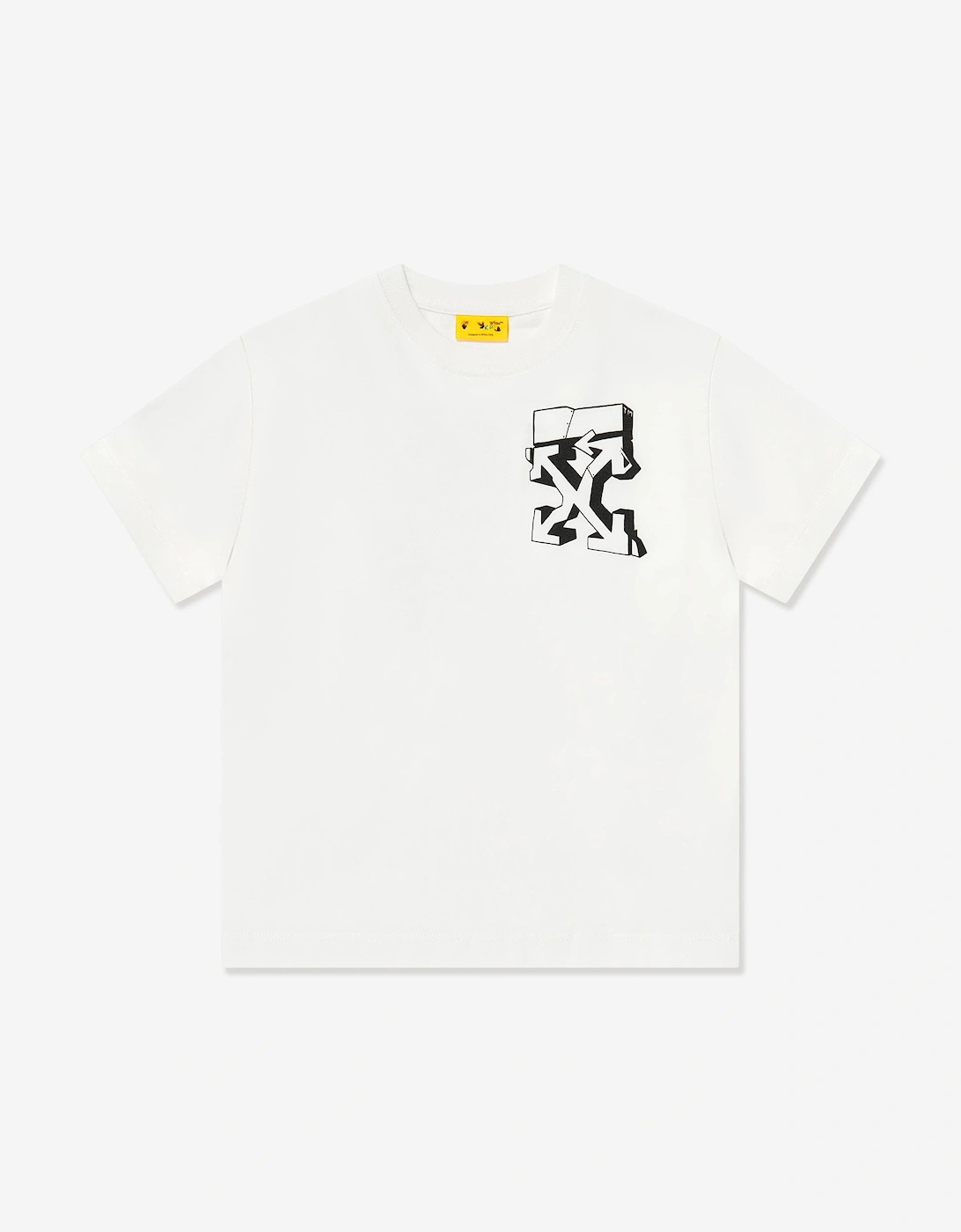 Kids Graffiti Logo T-Shirt in White, 5 of 4