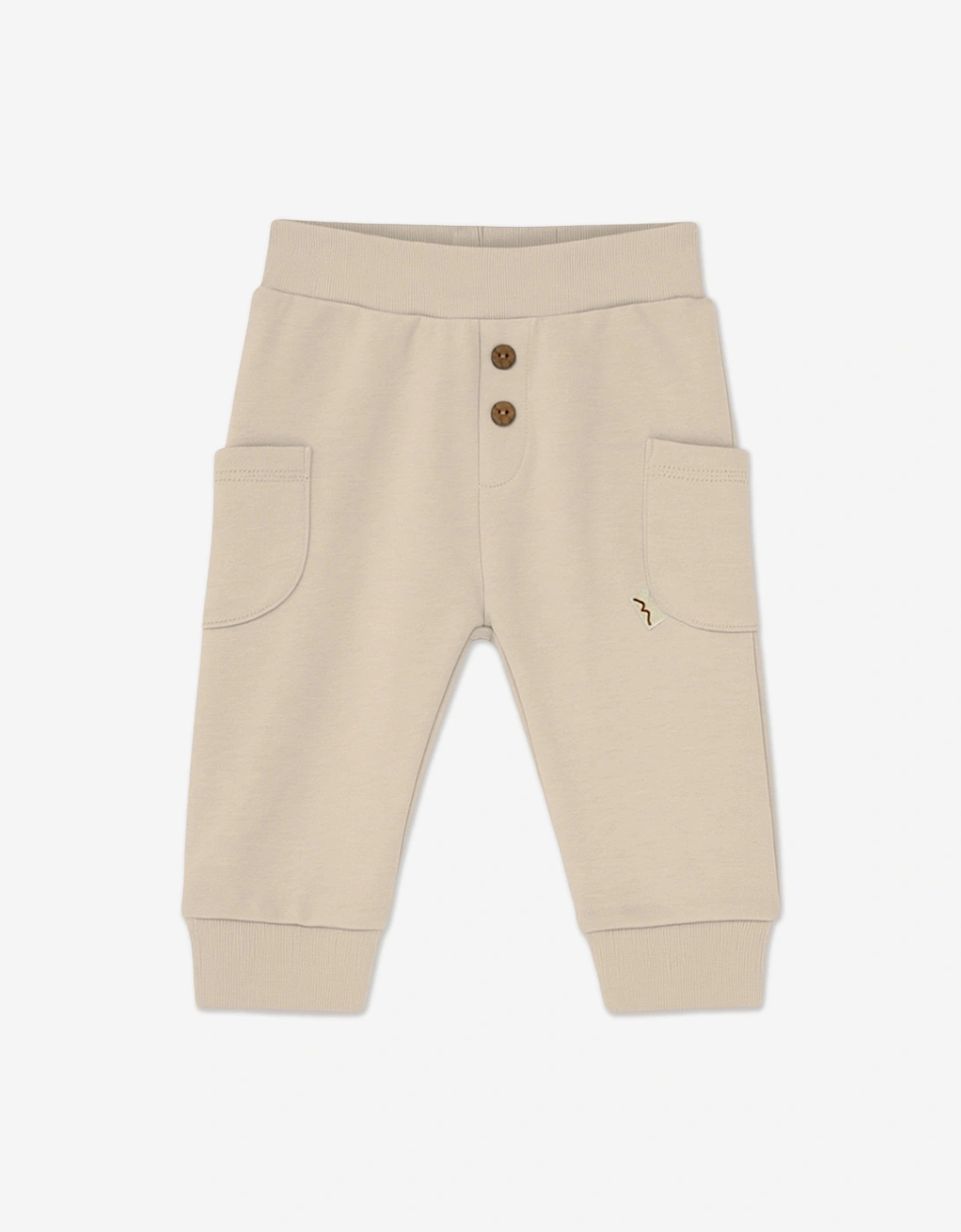 Baby Organic Cotton Trouser Set in Beige