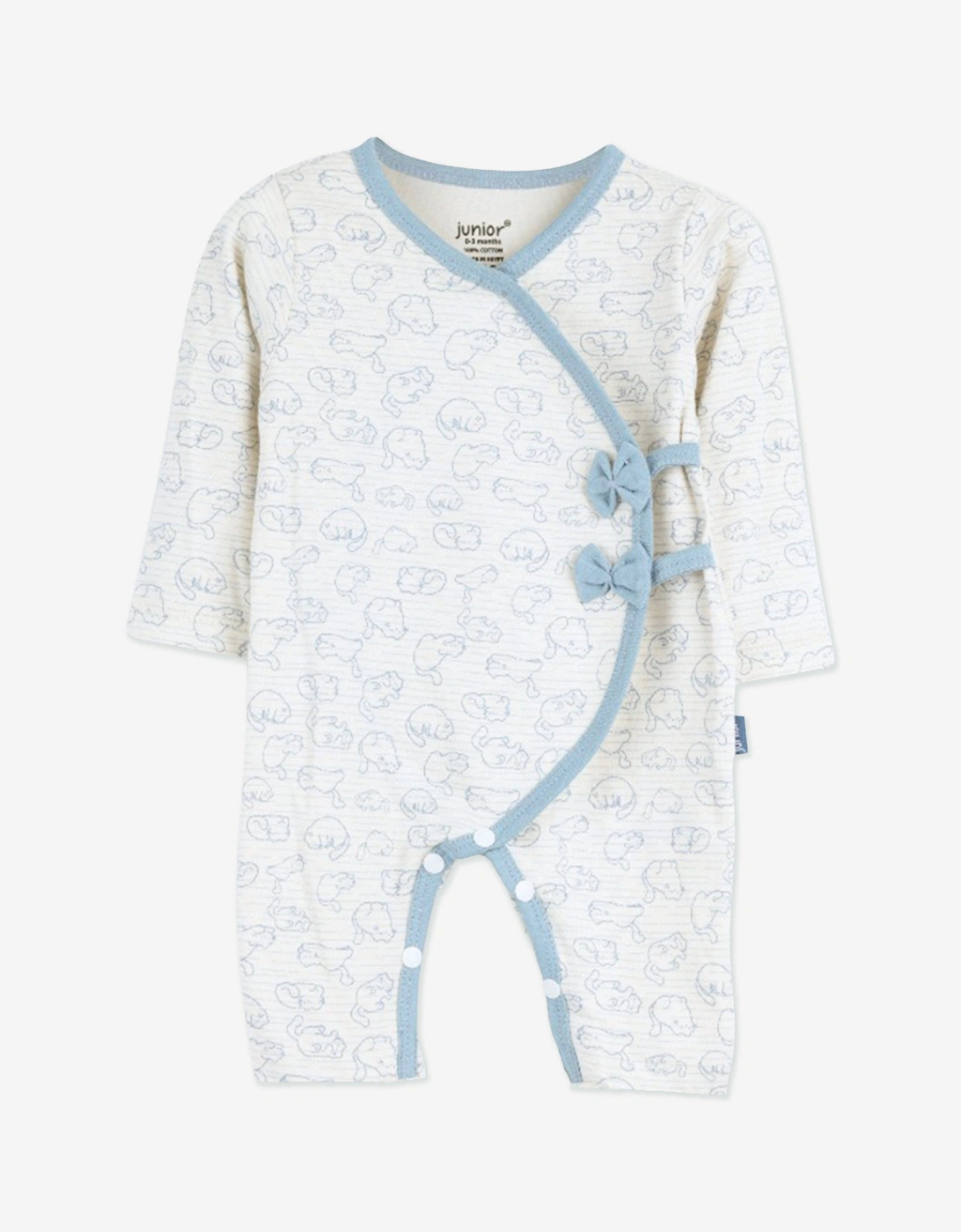 Baby Girls Cotton Babygrow in Ivory, 3 of 2