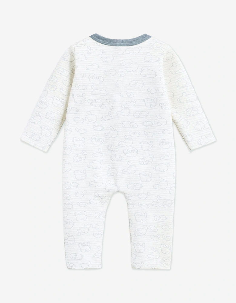 Baby Girls Cotton Babygrow in Ivory