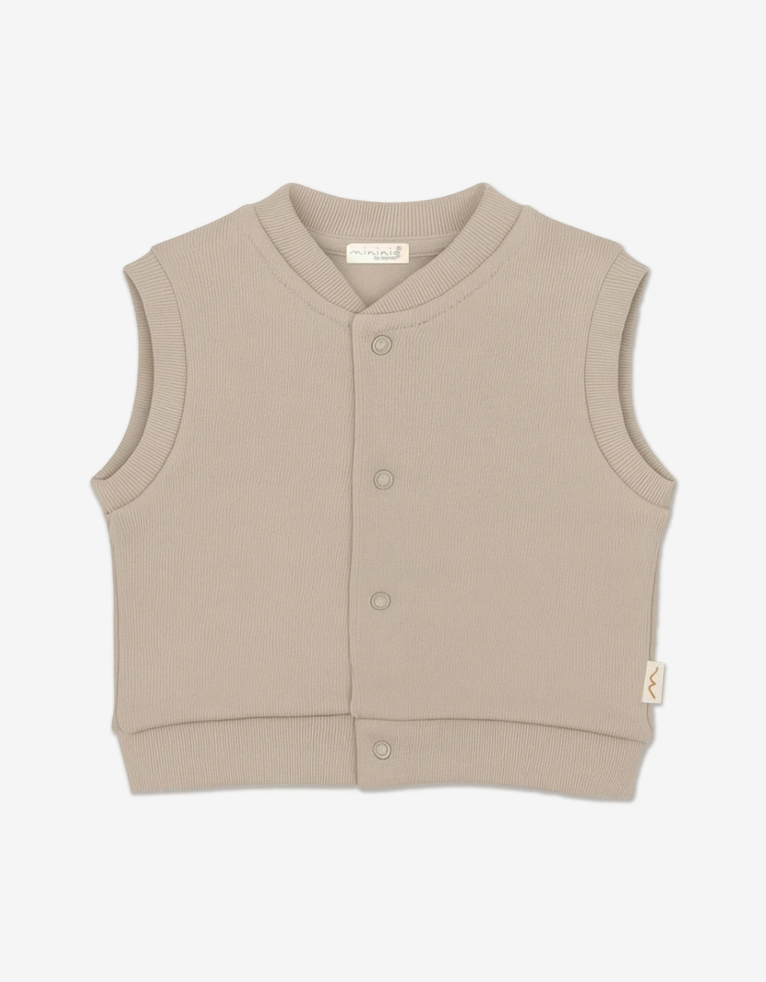 Baby Organic Cotton Vest in Beige, 5 of 4