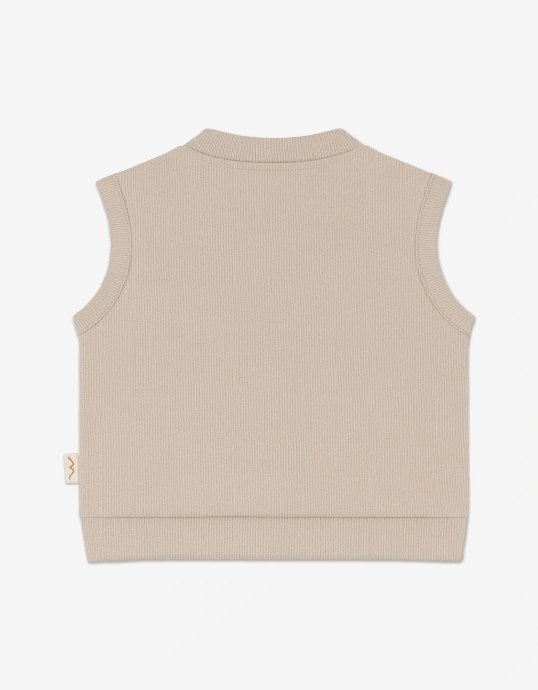 Baby Organic Cotton Vest in Beige