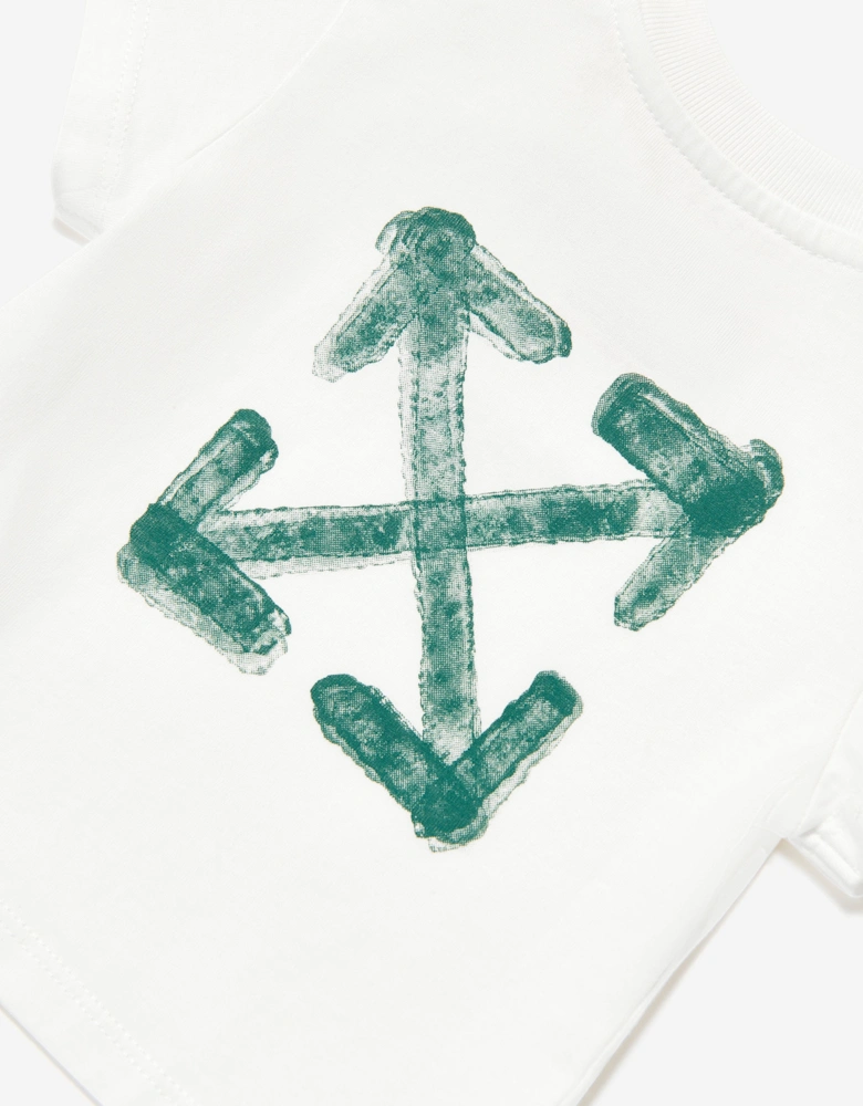 Baby Boys Arrow Sponge T-Shirt in White