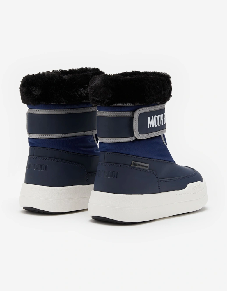 Moon Boot Boys JR Park Strap Boots in Blue