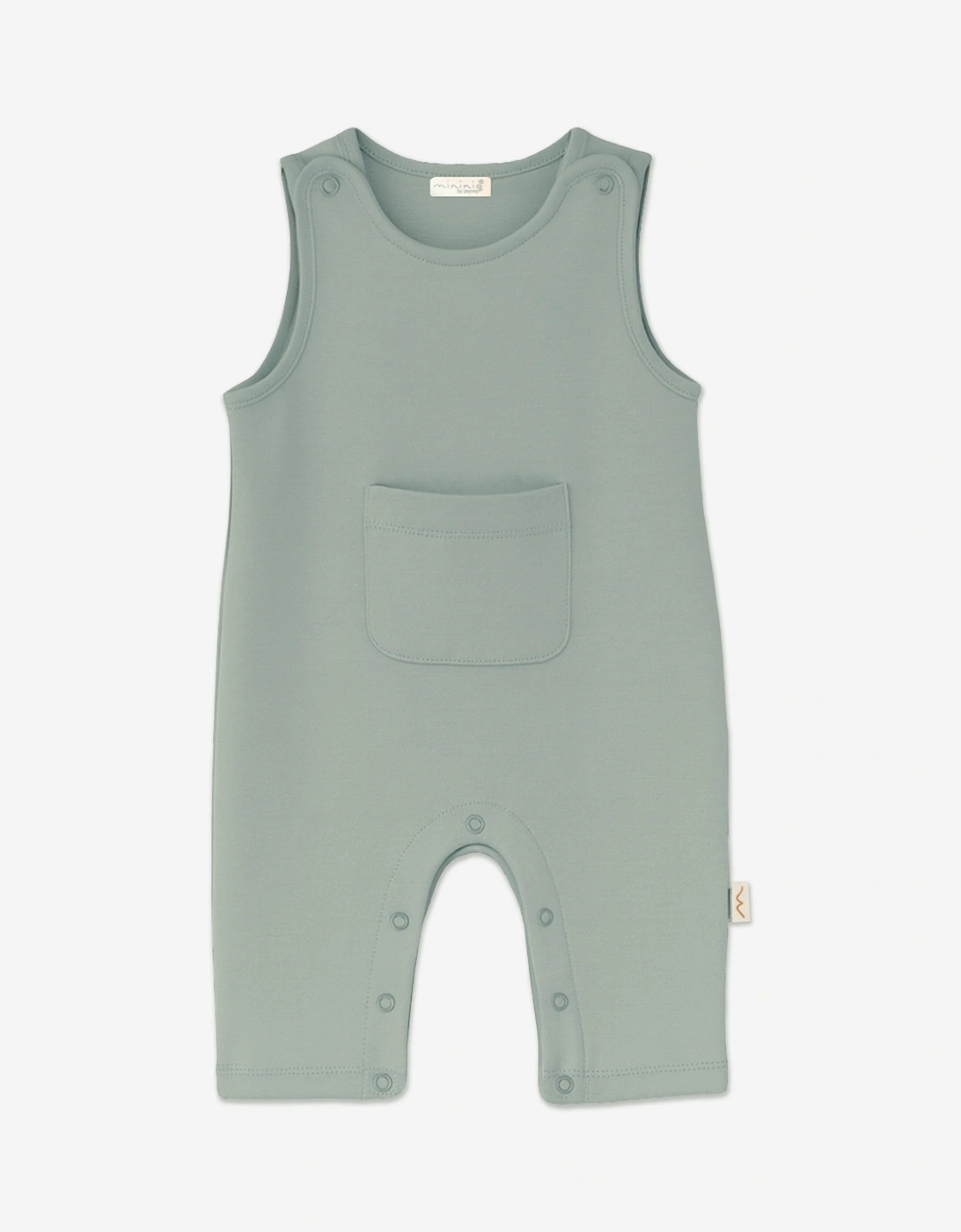 Baby Organic Cotton Romper in Green, 5 of 4