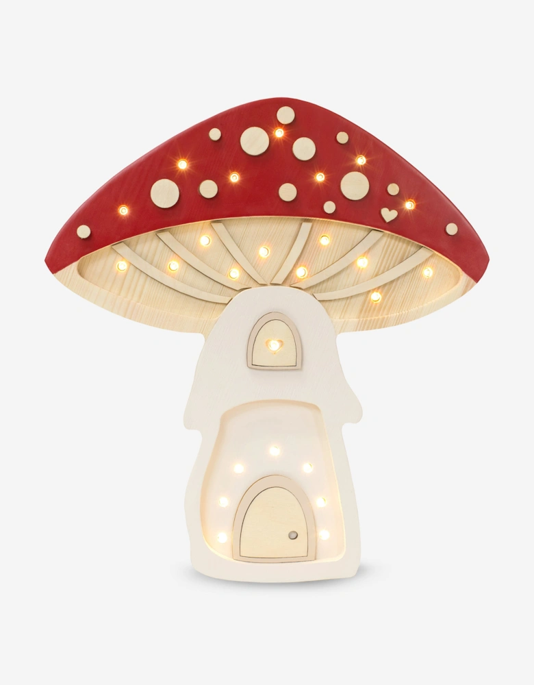 Mushroom Lamp in Red (31.5x29x5.5 cm)