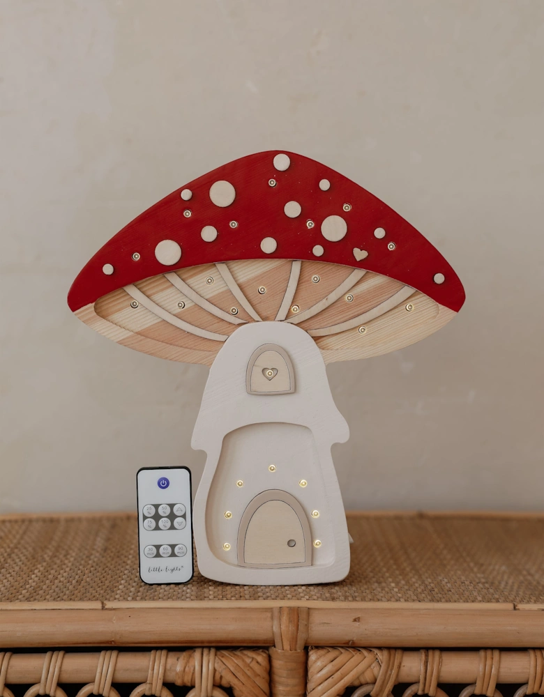Mushroom Lamp in Red (31.5x29x5.5 cm)