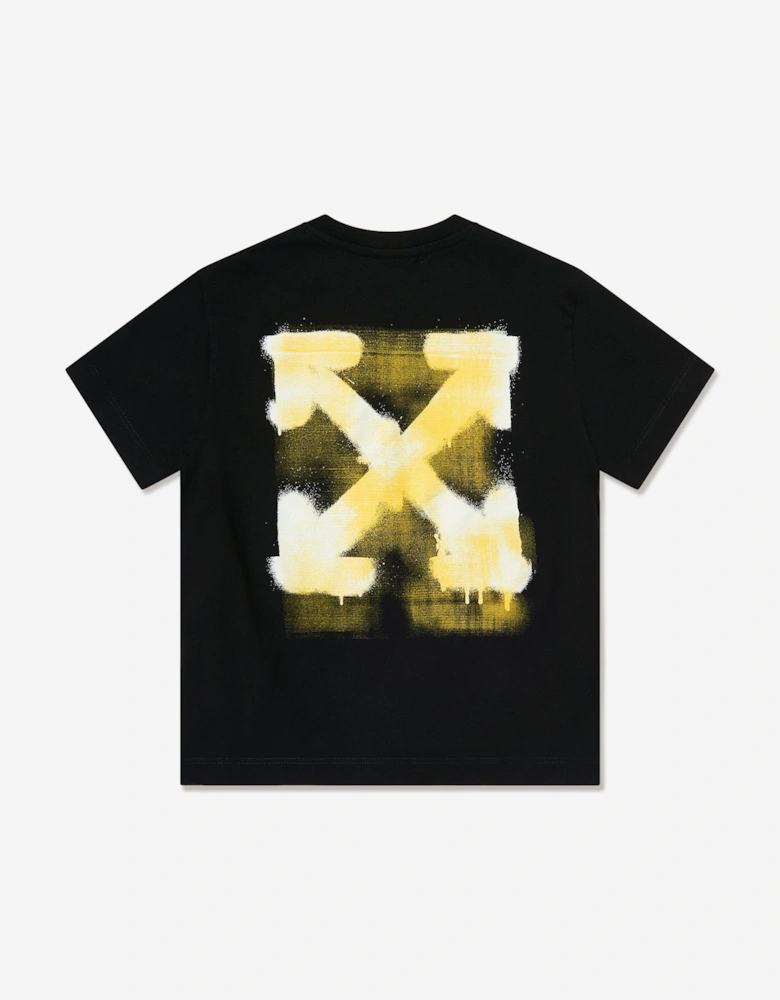 Kids Arrow Spray T-Shirt in Black