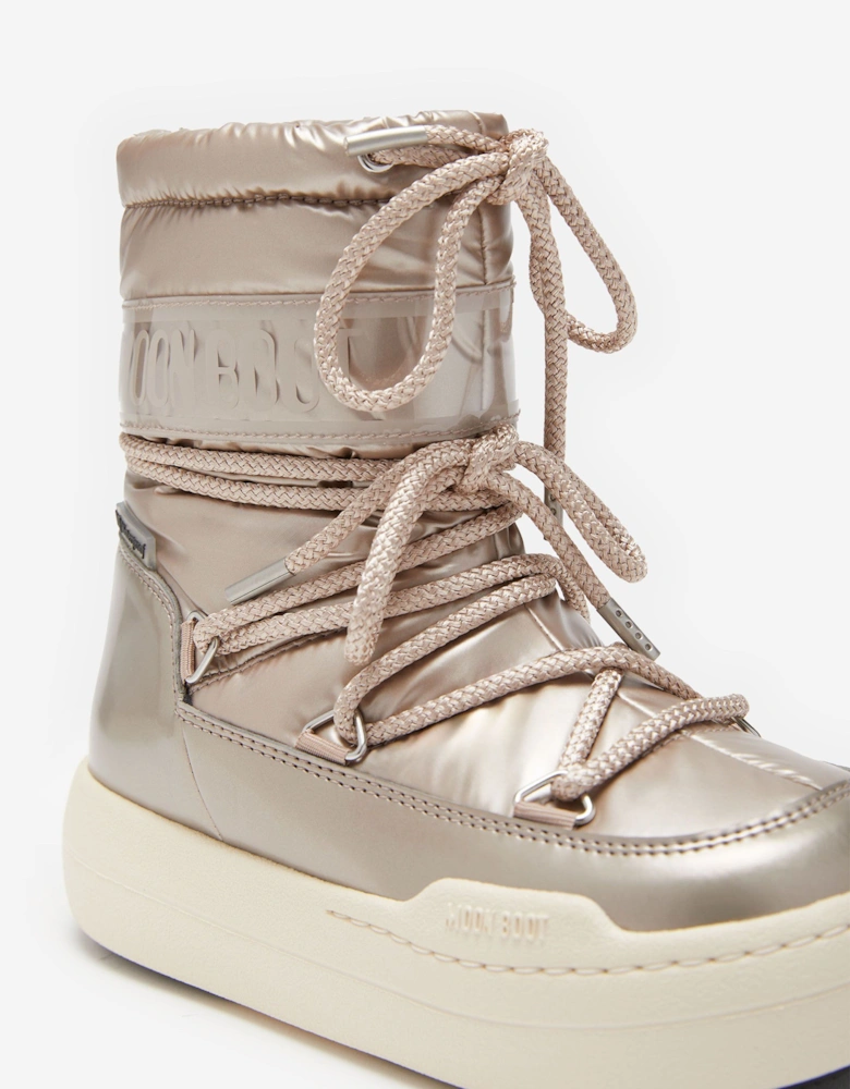 Moon Boot Girls JR Park Boots in Rose Gold