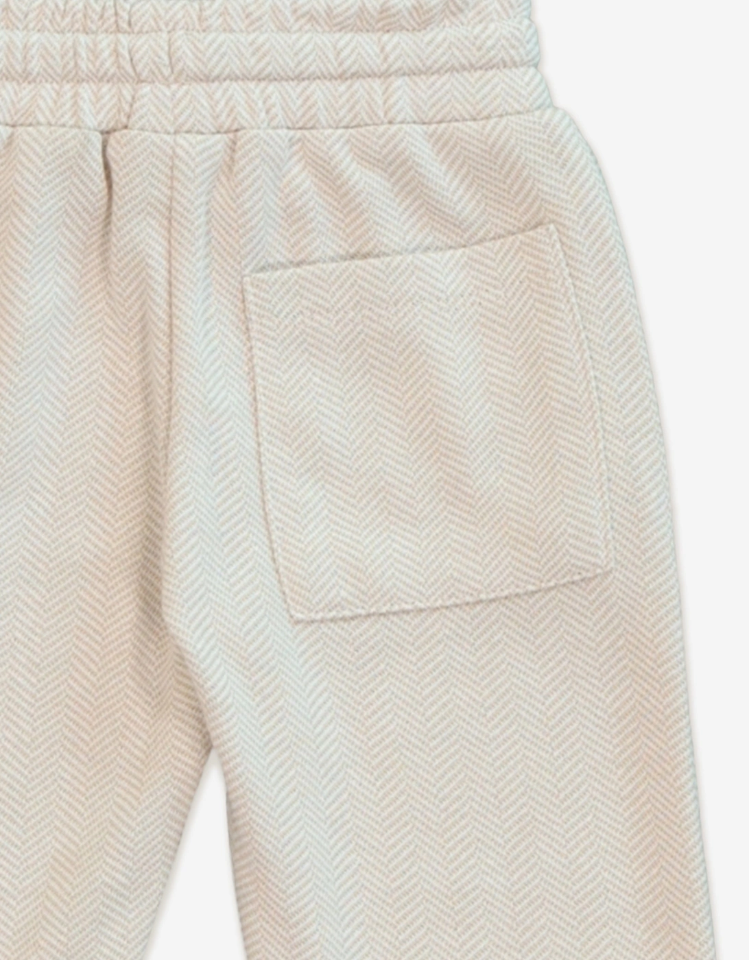 Boys Knitted Pocket Trousers in Beige