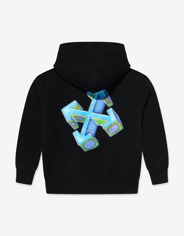 Kids Arrow 3D Hoodie in Black