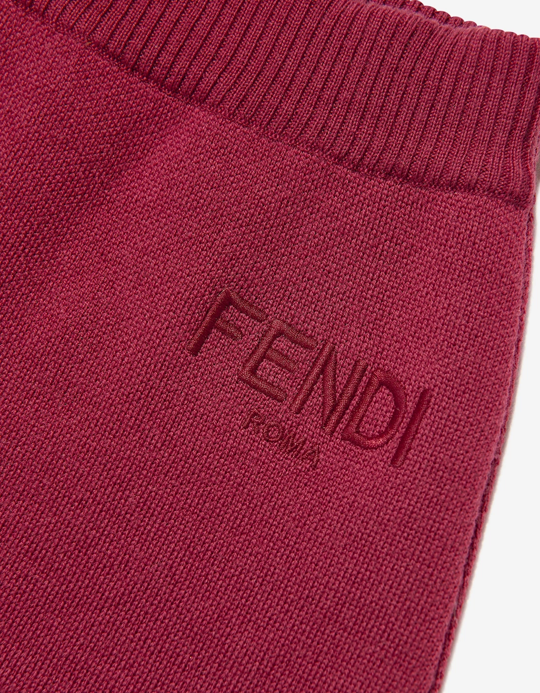 Girls Wool Knit Logo Skirt in Red