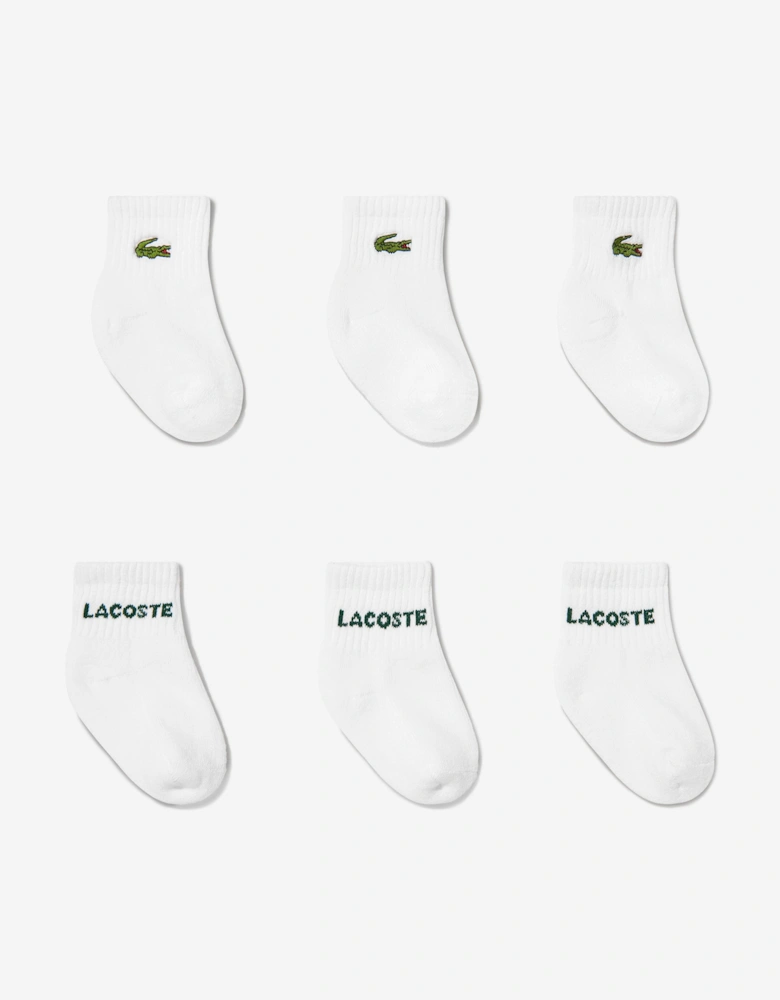 Baby 6 Pack Socks Set in White