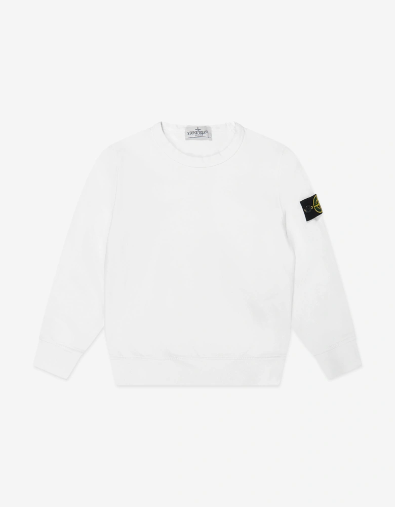Boys Logo Sweatshirt in White