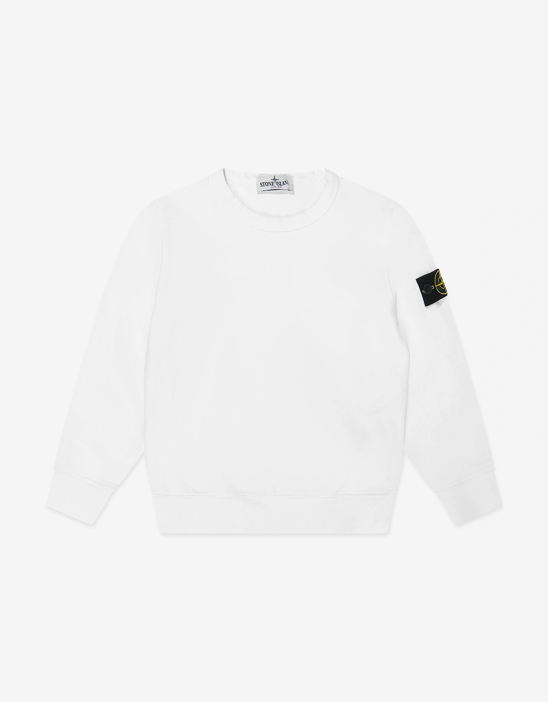 Boys Logo Sweatshirt in White, 5 of 4