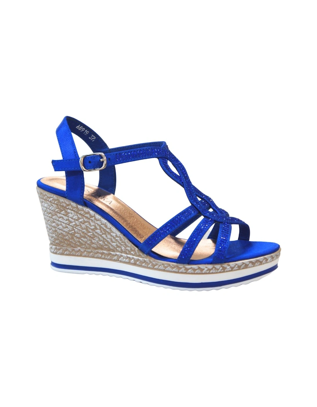 Crystal Sparkling Shine Espadrille Style Platform Wedge Sandals, 2 of 1