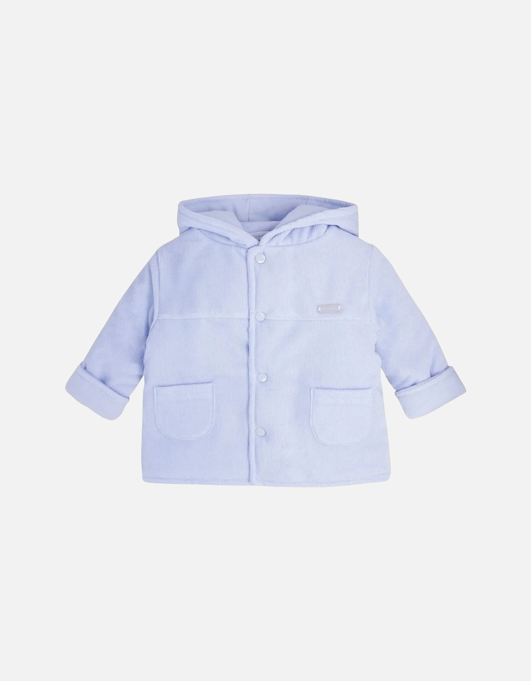 Boys Pale Blue Velour Jacket, 2 of 1