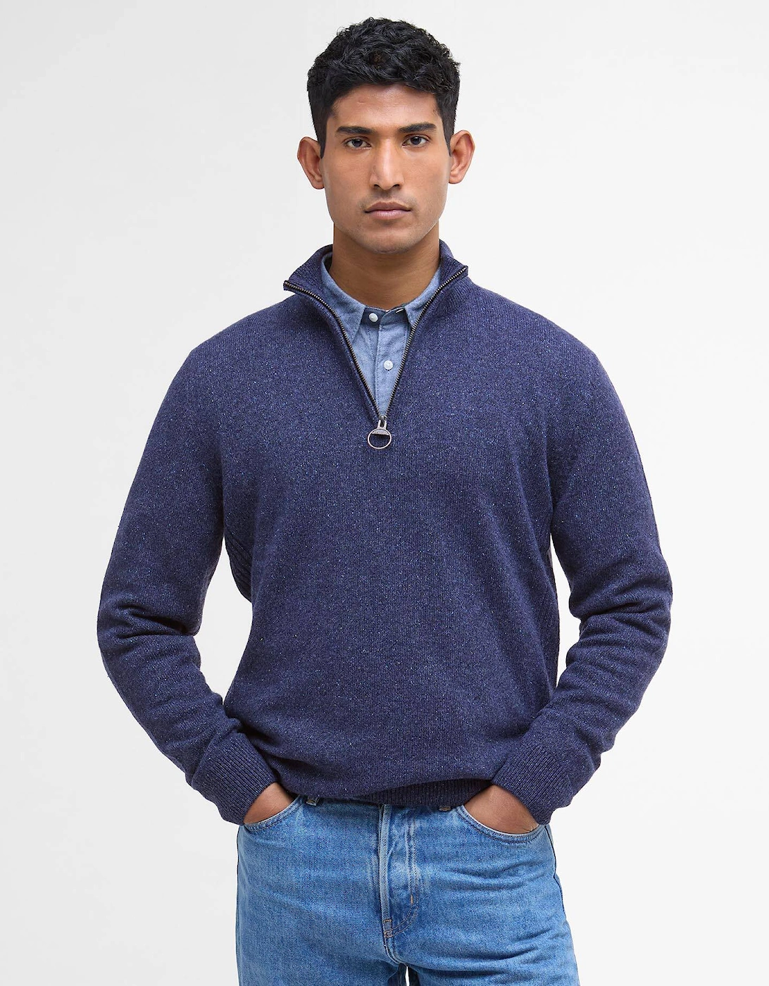 Tisbury Half Zip Knitted Jumper - Deep Blue, 6 of 5