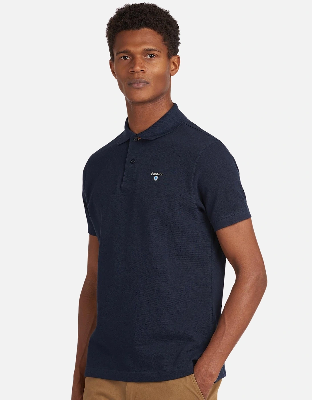 Tartan Pique Polo Shirt - Navy Blue, 8 of 7