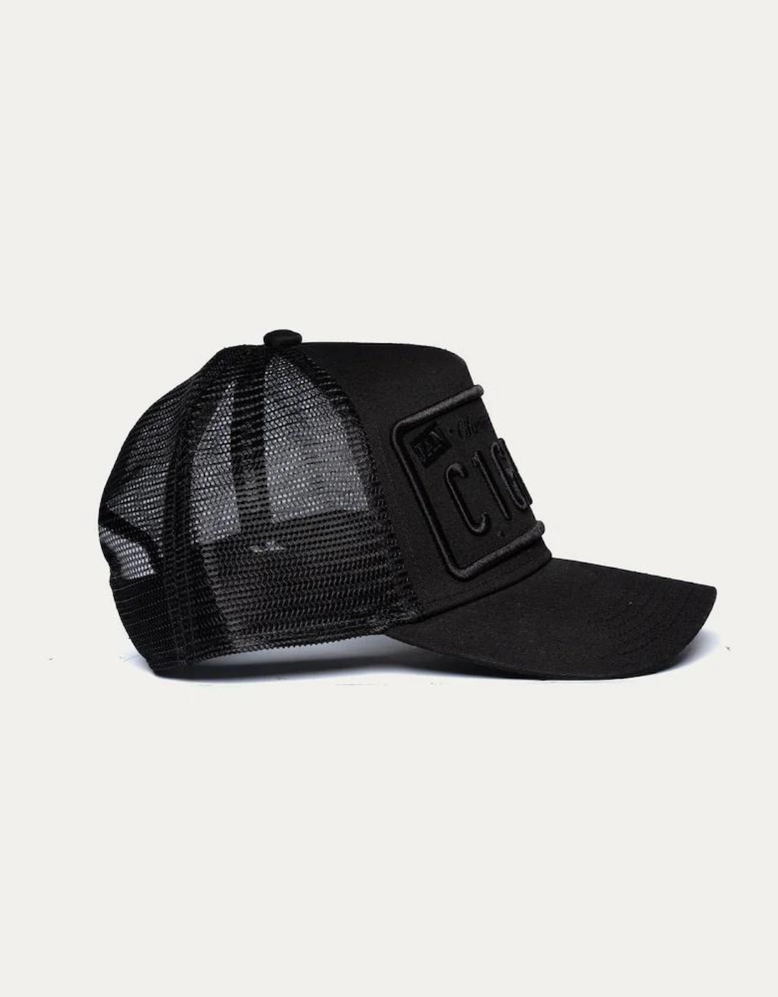 Private plate trucker cap - Black/Black