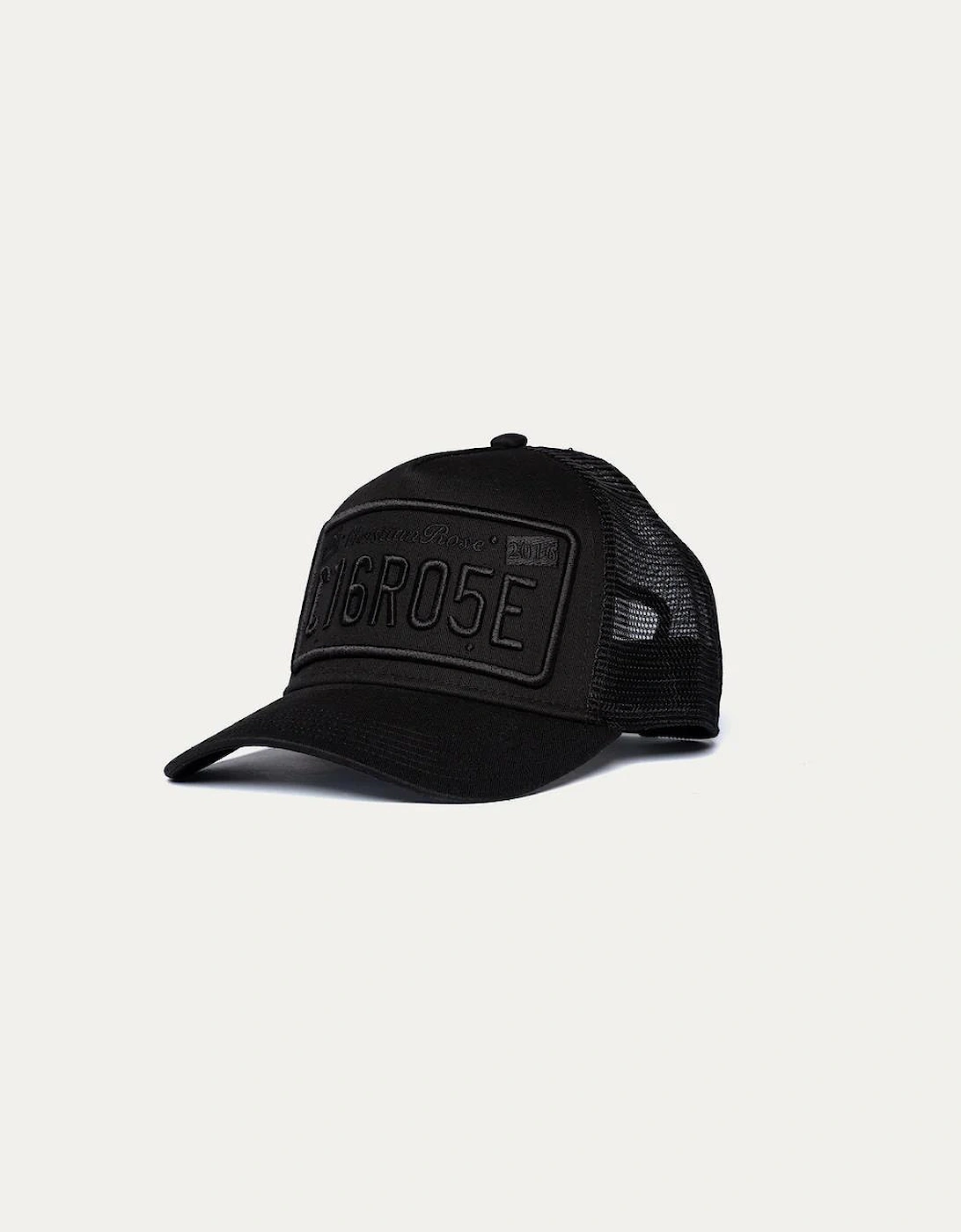 Private plate trucker cap - Black/Black