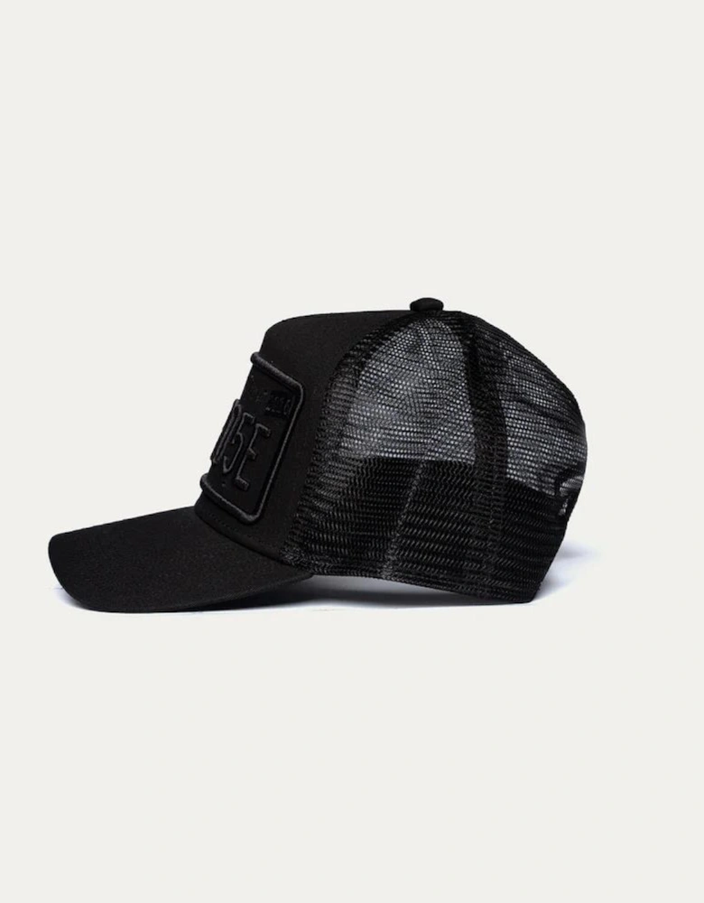 Private plate trucker cap - Black/Black