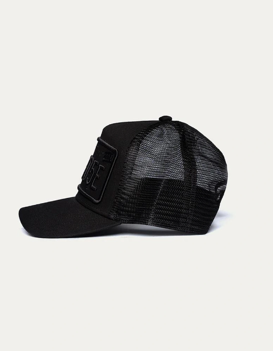 Private plate trucker cap - Black/Black